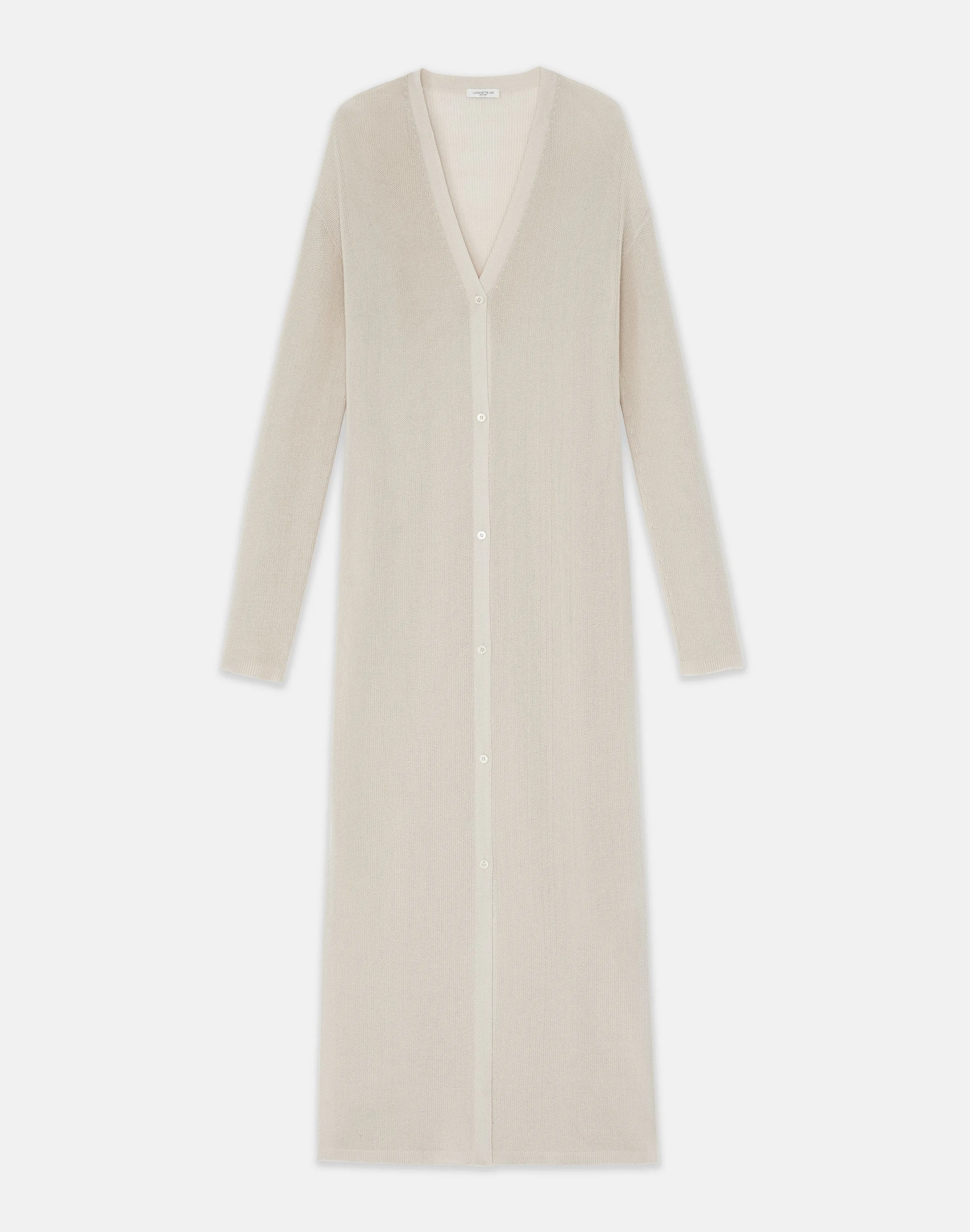 Mercerized Cotton Ribbed Duster Cardigan