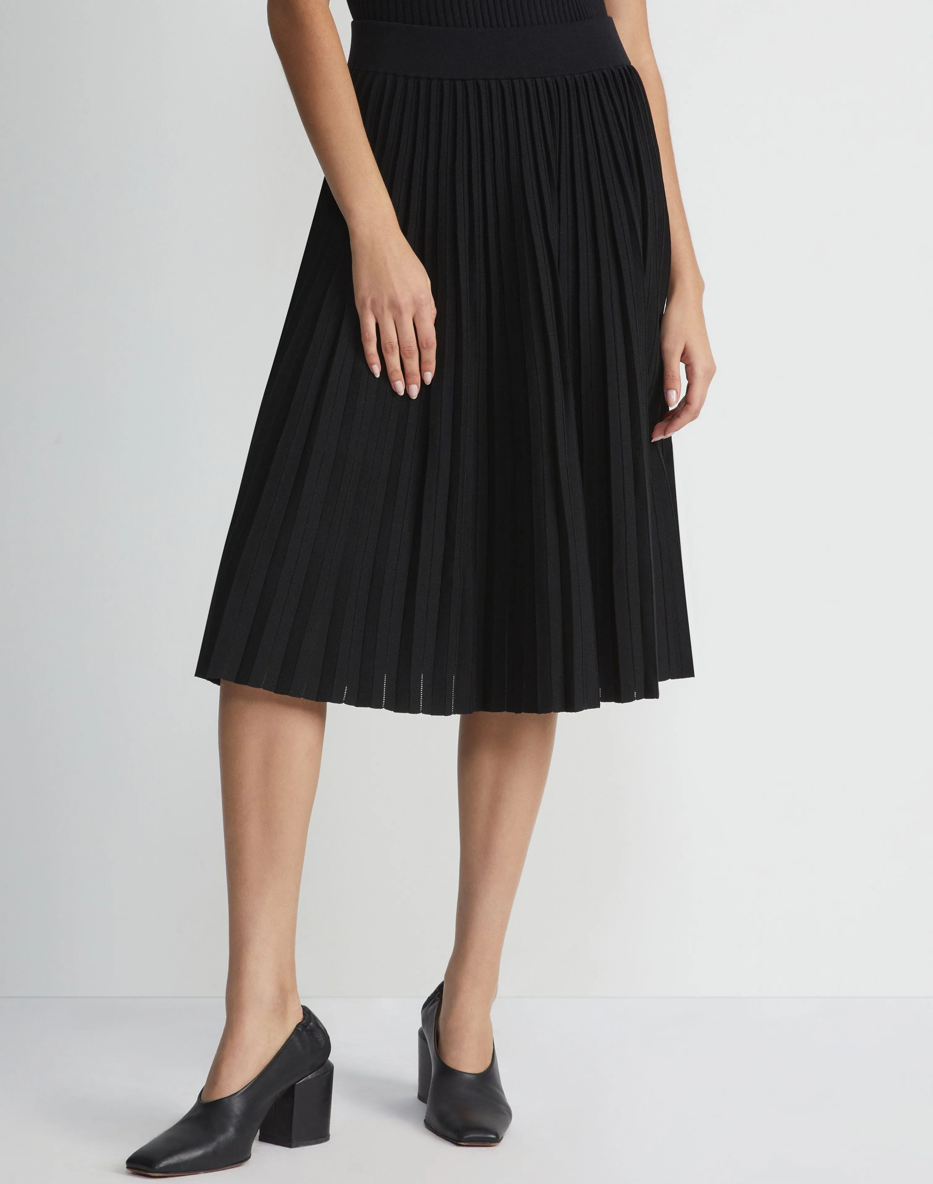 Finespun Voile Pleat Stitch Skirt