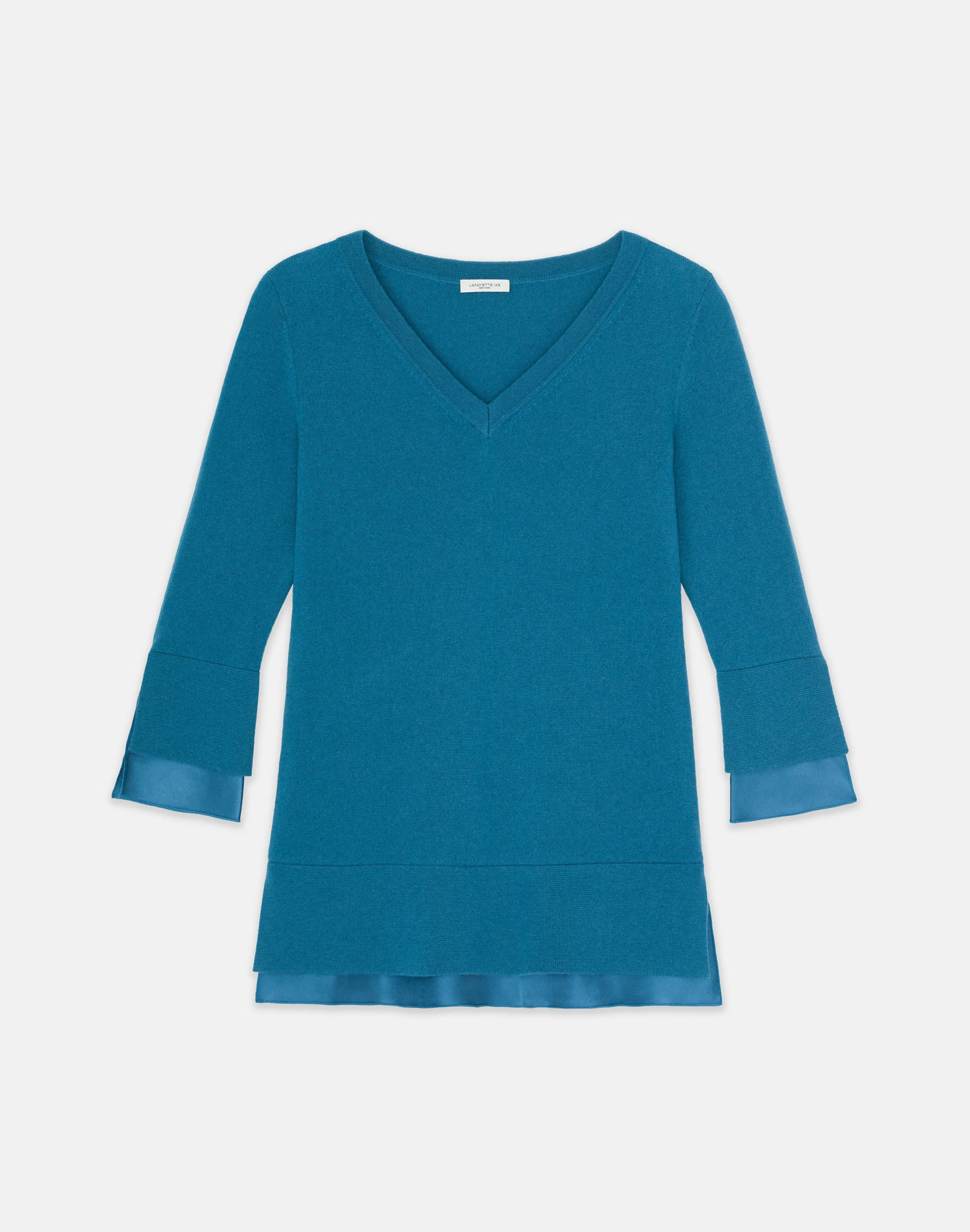 Wool-Cashmere Silk Trimmed Sweater
