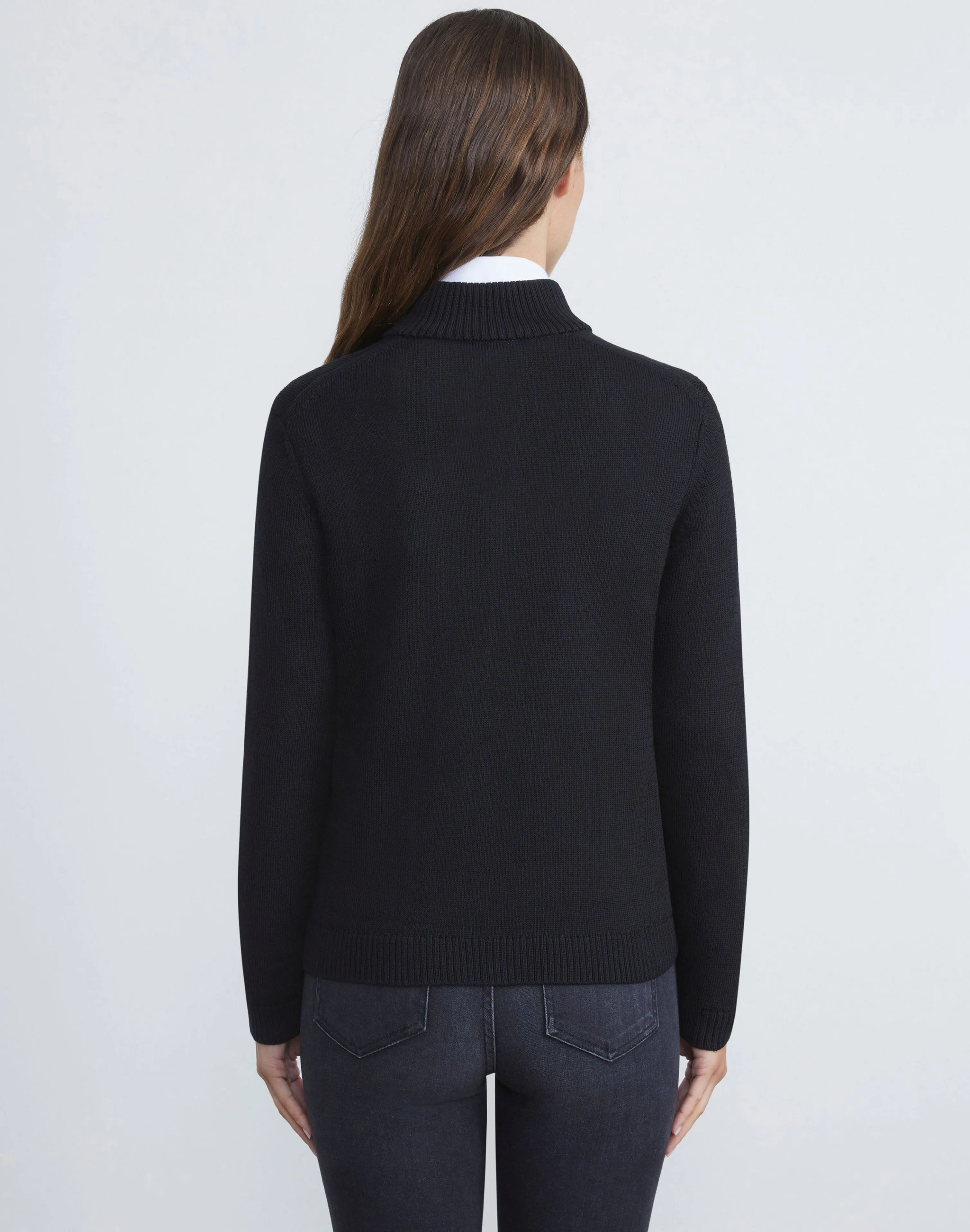 Cotton-Silk Tape Knit Bomber