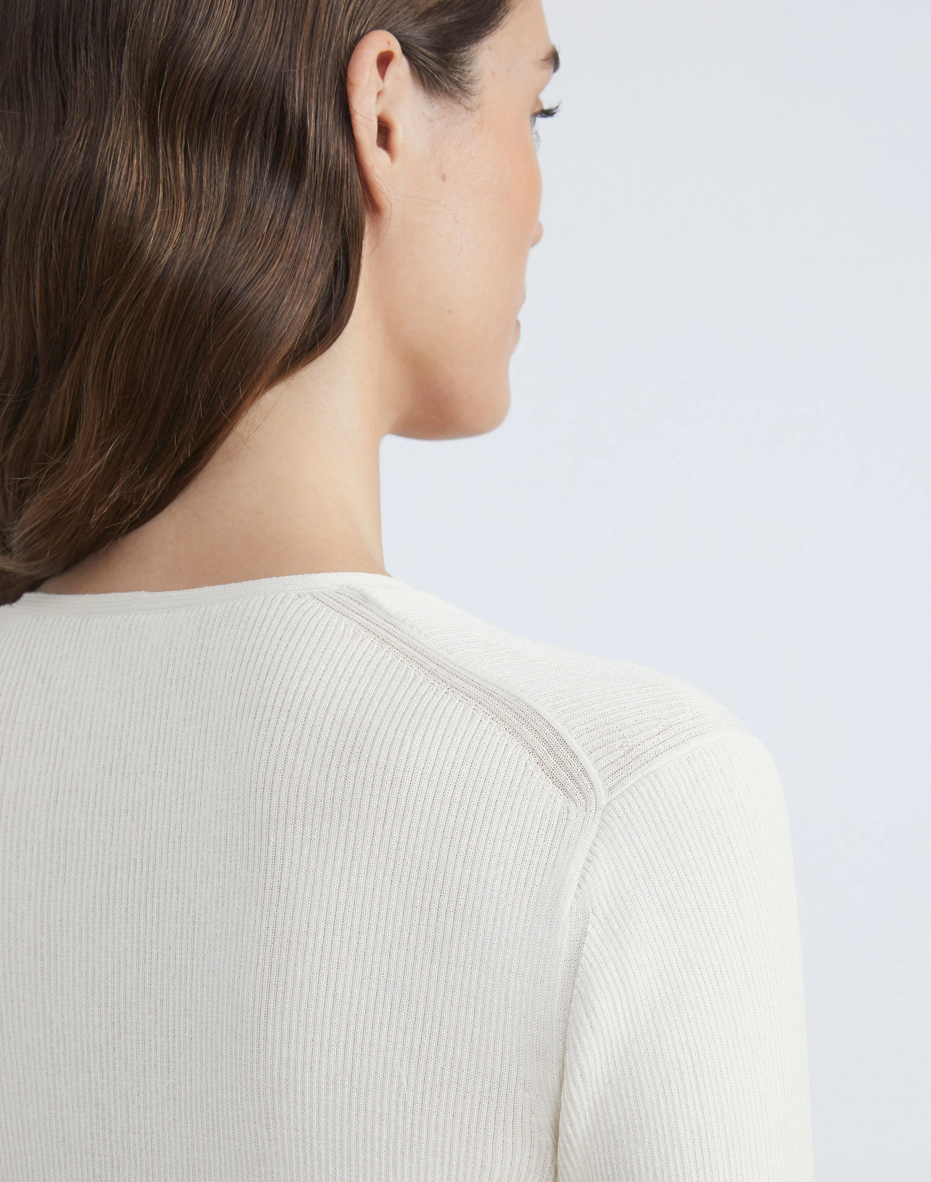 Finespun Voile Open-Front Cropped Cardigan